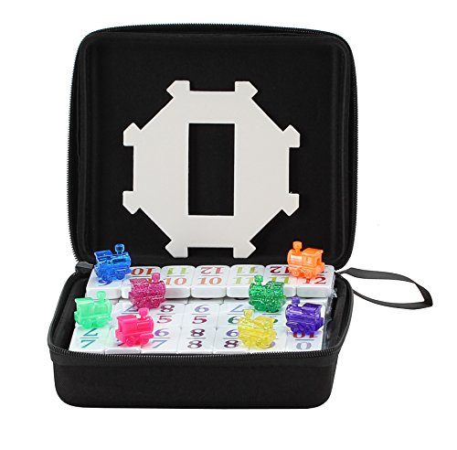 CHH Double 12 Mexican Train Number Dominoes To Go Travel Size With Zip Up Case, Hub & 8 Domino Trains 4676068 