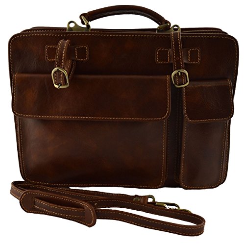 yÁzygpEJizMade In Italy Leather Business Bag Color Brown - Business Bag