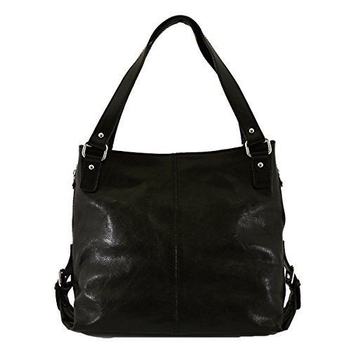 【中古】【未使用 未開封品】Made In Italy Genuine Leather Woman Shoulder Bag Color Black - Woman Bag