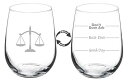 【中古】【未使用・未開封品】500ml Stemless Wine Glass Funny Two Sided Good Day Bad Day Don't E...