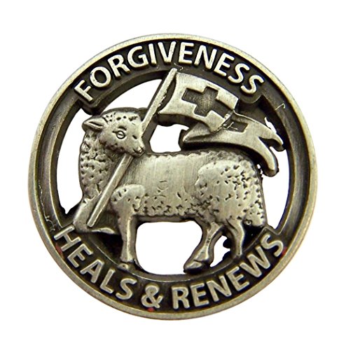 【中古】【未使用・未開封品】宗教ギフト シルバートーン 寛容 ヒーリングとリニュース 神の羊 ラペルピン 7/8インチ(4)