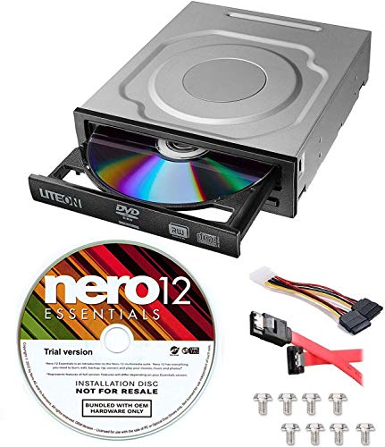 【中古】【未使用・未開封品】Lite-On 24 SATA 内部 DVD +/-RW ドライブ光学 x ドライブ IHAS124 14 + Nero 12 要素の書き込みソフトウェア + Sata ケーブル キット