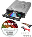 【中古】【未使用・未開封品】Lite-On 24 SATA 内部 DVD +/-RW ドライブ光学 x ドライブ IHAS124 14 + Nero 12 要素の書き込みソフトウェア + Sata ケーブル キット