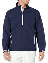 yÁzygpEJiz(X-Large, Navy/Metallic Silver) - Zero Restriction Men's Power Torque 1/4 Zip Rain Jacket