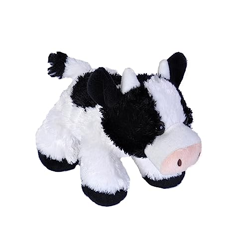 yÁzygpEJizWild Republic 18cm Hug'ems Cow Plush Toy (black/white) - Hugems Soft 7 Cuddly