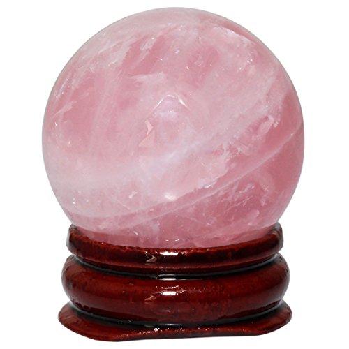 ( 6-rose Quartz(2.5"-2.7")) - SUNYIK Natural Rose Quartz Sphere Gemstone Ball Sculpture Figurine(6.4cm - 6.9cm )