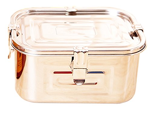 【中古】【未使用・未開封品】Stainless Steel 101oz(3L)Rectangular Seal Kimchi Food Leakproof Airt..
