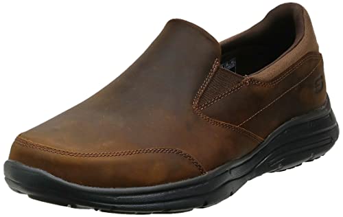 【中古】【未使用・未開封品】Skechers Men's Glides Calculous Slip-On Loafer,Dark Brown,8 3E US