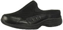【中古】【未使用・未開封品】Easy Spirit Women's Traveltime Clog, Black/Black Leather, 7 M US