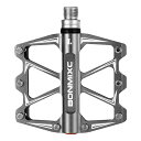【中古】【未使用・未開封品】BOINMIXC フラットロード自転車ペダル 滑り止め BMXバイクペダル 大人用 アルミ合金バイクペダル 密閉ベアリング 9/16スレッド(チタン)