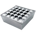 【中古】【未使用・未開封品】The Big Easy タバコアクセサリー 四角いグリッド 葉巻灰皿 シルバー