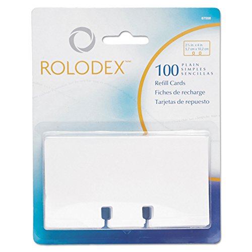 【中古】【未使用 未開封品】Rolodex 67558 Plain Unruled Refillカード 2 1 / 4 x 4 ホワイト 100カード/パック