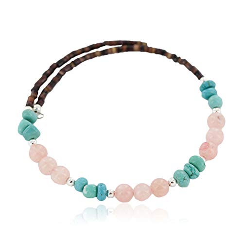 楽天AJIMURA-SHOP【中古】【未使用・未開封品】$ 80小売タグNavajo Made by Charlene Little本物天然ピンククォーツHeishi Native Americanラップブレスレット