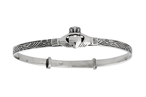 【中古】【未使用・未開封品】スターリングシルバーアイルランドクラダバングルブレスレット