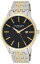 š̤ۡѡ̤ʡ[ܥ XXIV] Akribos XXIV ӻ Men's Black with Gold-Tone Accented Dial and Gold Bezel with Silver-Tone Case on Two-Tone Bracele