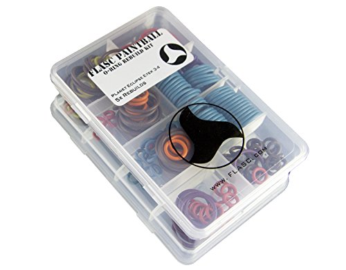 【中古】【未使用 未開封品】Flasc ペイントボール プラネット エクリプス Etek 3/4 5X 色分け ペイントボール Oリング リビルドキット