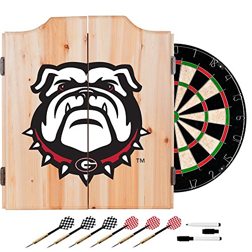 商標Gameroom University of Georgia Dart Cabinetセット