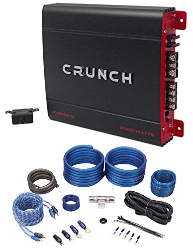 【中古】【未使用 未開封品】Crunch PX-2000.1D 2000ワット モノラルパワフルカーオーディオアンプ アンプワイヤーキット