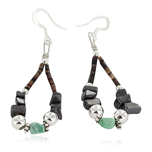 【中古】【未使用・未開封品】$ 90小売タグAuthentic Made by Charlene LittleシルバーフックNavajo天..