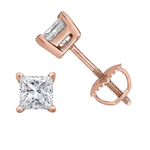 【中古】【未使用・未開封品】プリンセスカット ダイヤモンド スタッドピアス（IGI認定（0.70カラット..