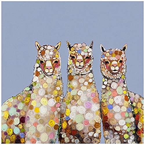 【中古】【未使用・未開封品】GreenBox Art + Culture GreenBox - Alpaca Trio 24x24 キャンバスウォールアート Eli Halpin