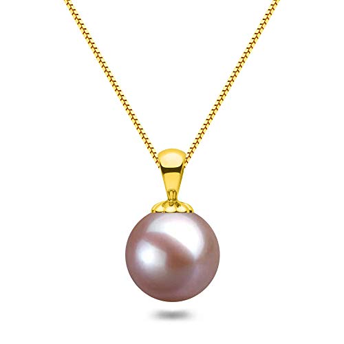Rakuten - 【中古】【未使用・未開封品】Orien Jewelry 日本製 AAAA 6~12.5mm ラベンダー 淡水養殖真珠 ペンダントネックレス レディース 16~18インチ シルバーネックレスペンダント