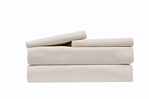 【中古】【未使用 未開封品】(King, Ivory) - Authentic Egyptian cotton Sheet Set fits mattresses up to 48cm deep 1200 TC Colour- Ivory, Solid Size- King By Marina S