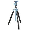 【中古】【未使用・未開封品】Sirui T-004X アルミ三脚 C-10Sボールヘッド付き 耐荷重9,000ポンド 高さ58インチ 脚4段階 ブルー