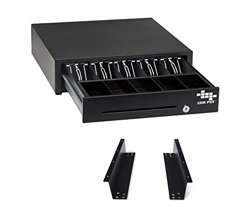【中古】【未使用・未開封品】EOM-POS キャッシュレジスター マネー引き出し + カウンター下設置用マウントブラケット プリンターに接..