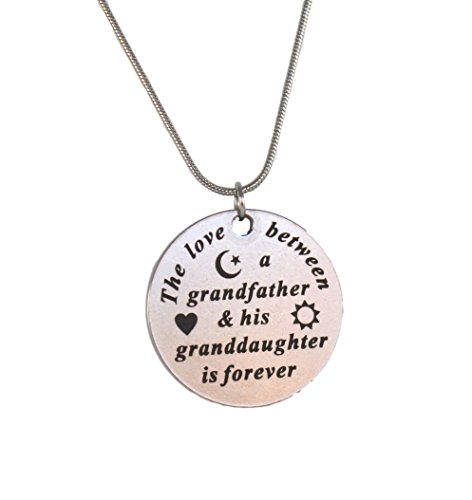 【中古】【未使用・未開封品】The Love Between a祖父& His Granddaughter Is Foreverステンレススチール記念品メッセージネックレス