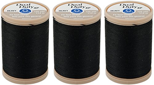 【中古】【未使用 未開封品】COATS CLARK Dual Duty XP Heavy Thread, 125-Yard, Black (3 Spools, Black) by Coats Clark Inc.