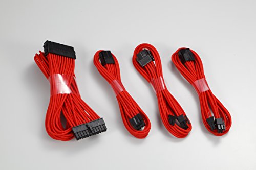 【中古】【未使用・未開封品】Phanteks 24ピン/ 8ピン（4 + 4）M/B、8ピン（6 + 2）PCI-E延長ケーブルキット500mm長さ、赤（PH-CB-CMBO_RD）
