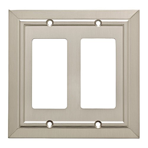 【中古】【未使用・未開封品】Franklin Brass W35224-SN-C Classic Architecture Double Decorator Wall Plate / Switch Plate / Cover, Satin Nickel by Franklin Brass