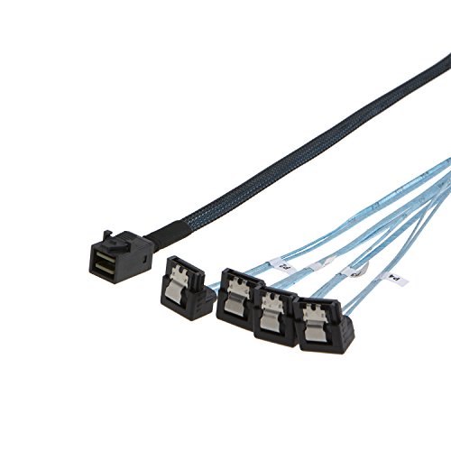 【中古】【未使用 未開封品】CableCreation 内蔵HD Mini SAS (SFF-8643 ホスト) - 4X SATA (ターゲット) アングルケーブル SFF-8643 コントローラー用 4 SATA HDD接続 0.5m /