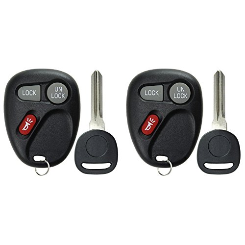 【中古】【未使用・未開封品】KeylessOption Keyless Entry Remote Car Key Fob and Key Replacement For 15042968 (Pack of 2)