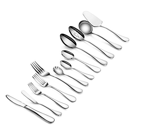 Artaste 56440 Rain 18/10 Stainless Steel 47 Piece Flatware Set, Service for 8, Silver by Artaste