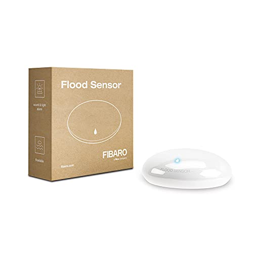 Fibaro FGFS-101 ZW5 FGFS101ZW5 フラッドセンサー Z-Wave Plus 水漏れ検出器 -FGFS-101 ホワイト