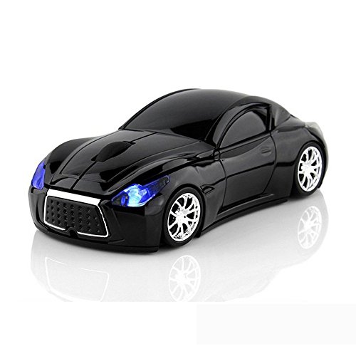 yÁzygpEJizMGbeauty Fashion Car Mouse Wireless Mouse Sports Mice Laptop Gaming Mouse Black [sAi]