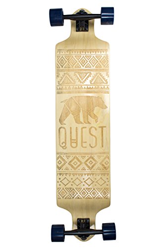 【中古】【未使用・未開封品】Quest Skateboards California Native Spirit Skateboard,Longboard, 41", Natural