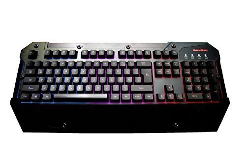 yÁzygpEJizROCKSOUL Le mechanical GAMING KEYBOARD LED color back light Anti-Gost Key with 60/sec. Two ways Adjustment high with your arms.mechanic