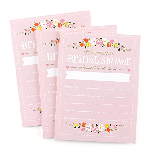 楽天AJIMURA-SHOP【中古】【未使用・未開封品】Hortense B. Hewitt 40442 Botanical Bridal Shower Invitation - Pack of 25