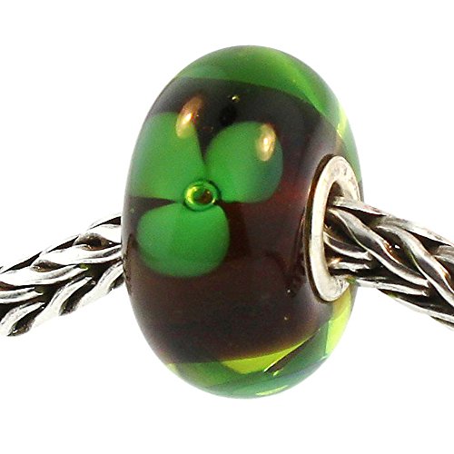 楽天AJIMURA-SHOP【中古】【未使用・未開封品】本物のTrollbeads Glass 61325 グリーンフラワー