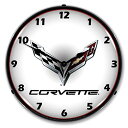 【中古】【未使用・未開封品】Collectable Sign and Clock C7コルベット ライト付き時計