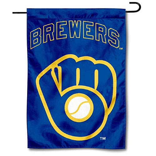 Milwaukee BrewersレトロThrowbackグローブ両面ガーデン旗