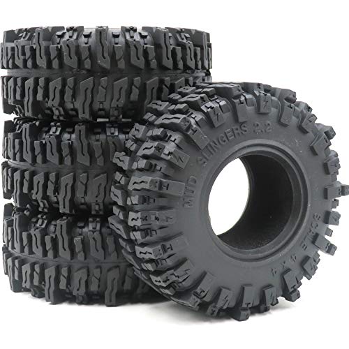 【中古】【未使用・未開封品】4pcs RC 2.2" Tyres Crawler Soft Tyres OD 124mm Tyres W/ Foam