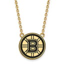【中古】【未使用・未開封品】Boston Bruins Large (3?/ 4インチ)エナメルペンダントW/ネックレス(ゴールドメッキ)