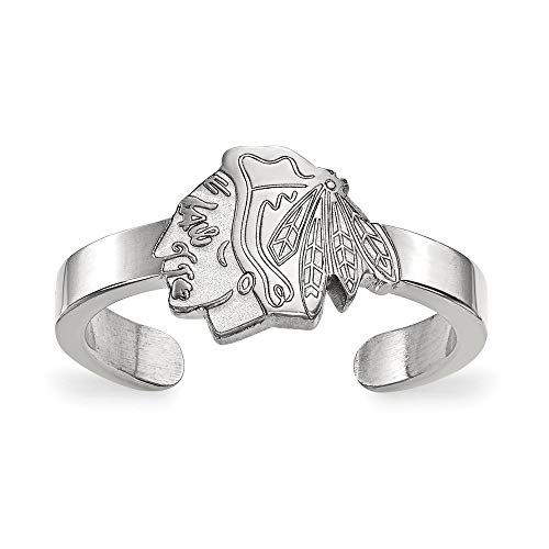 【中古】【未使用・未開封品】シカゴ・ブラックホークス トゥリング (スターリングシルバー), 金属, 不明