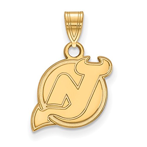 新しいJersey Devils Small (1?/ 2インチ)ペンダント(10?Kイエローゴールド)