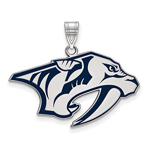 Nashville Predators Large (3?/4インチ) エナメルペンダント(スターリングシルバー)