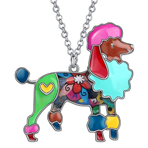 【中古】【未使用・未開封品】BONSNY ラブハート エナメル 亜鉛合金メタル プードル 子犬 ネックレス ..